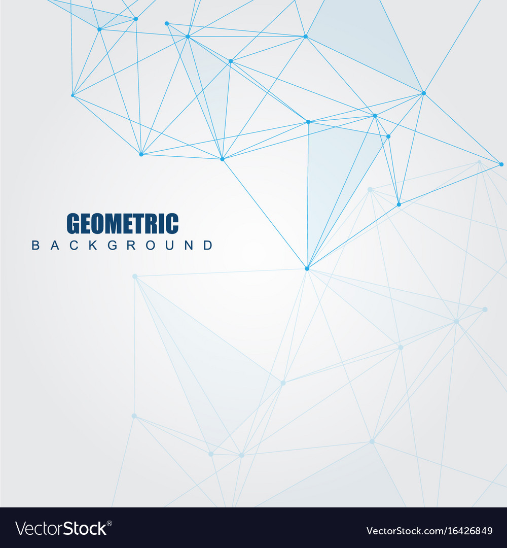 Geometric abstract background with connected line
