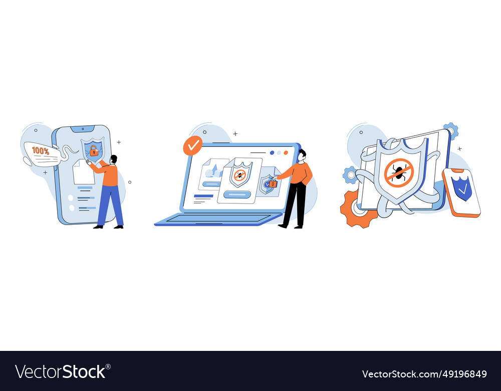 Malware spyware virus errors in software clead vector image Malware spyware virus errors in software clead