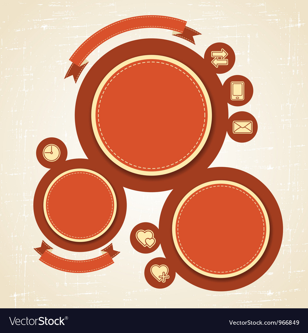Retro style website template design frame