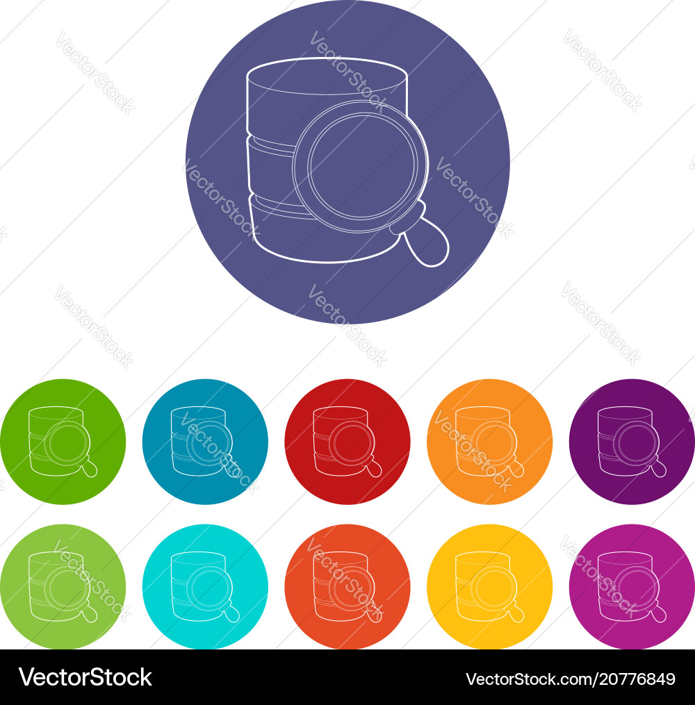 Searching database icon outline style Royalty Free Vector