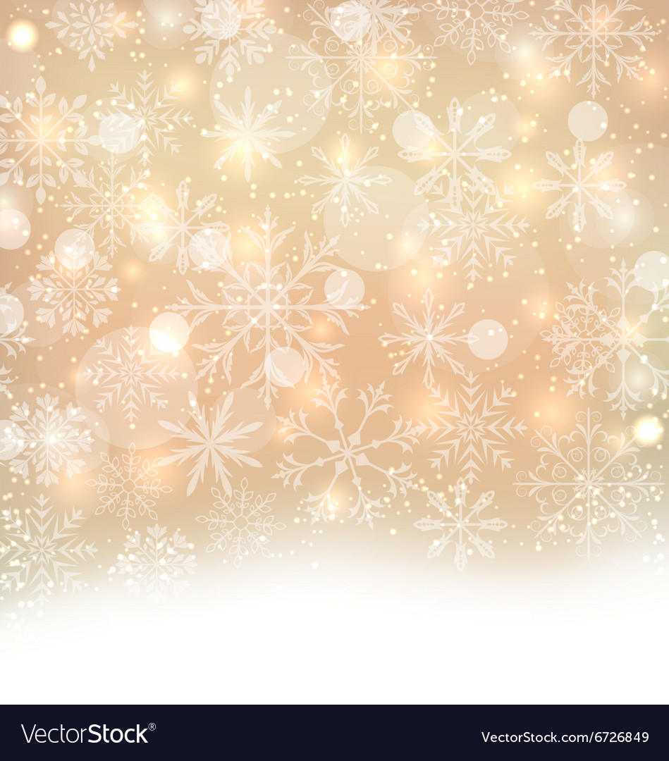 Shimmering xmas light background with snowflakes