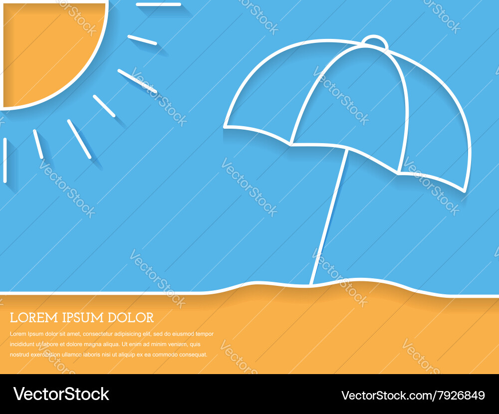Summer beach Royalty Free Vector Image - VectorStock