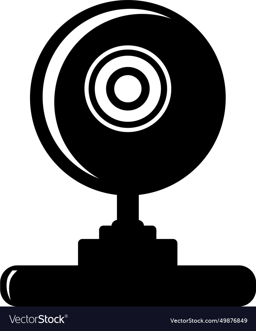 Web camera icon in flat style