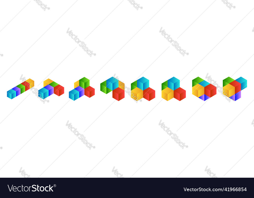 3d cube icon symbol building cargo squares Vector Image 3d cube icon symbol building cargo squares