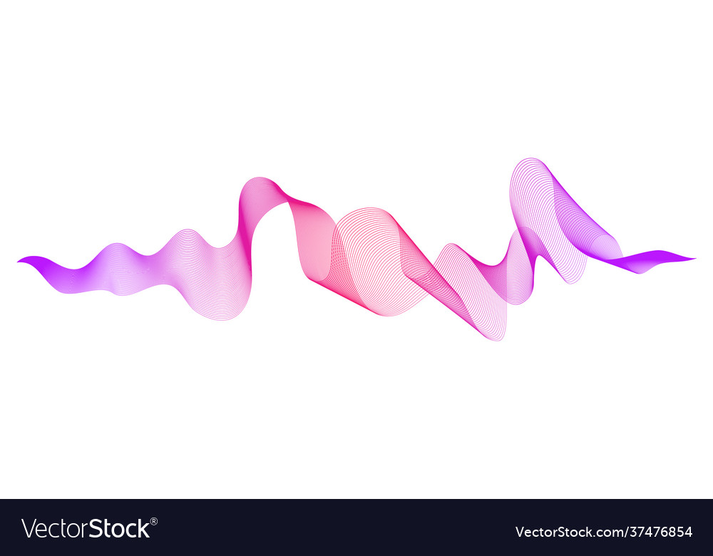Abstract backdrop with wave gradient lines