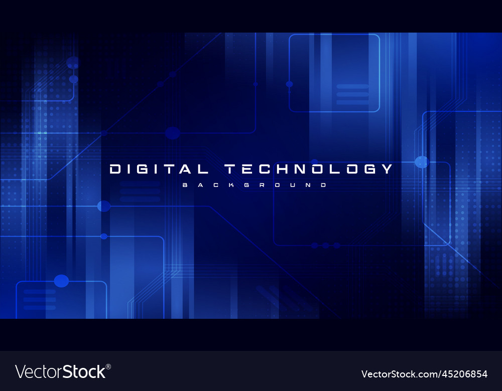 Abstract digital technology futuristic circuit ai Vector Image