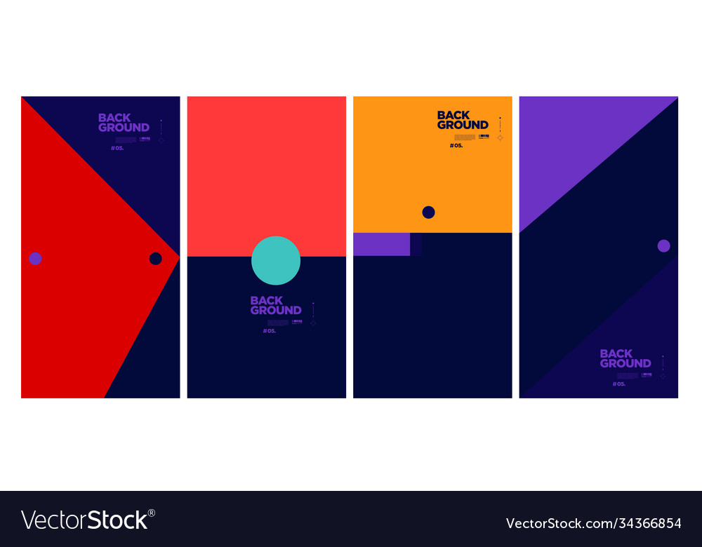Abstract flat geometric and curve colorful vector image Abstract flat geometric and curve colorful