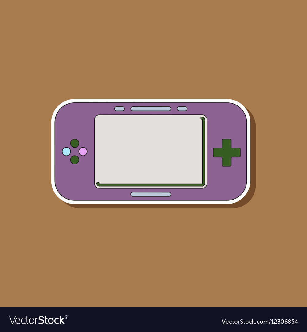 Flat icon on background game console