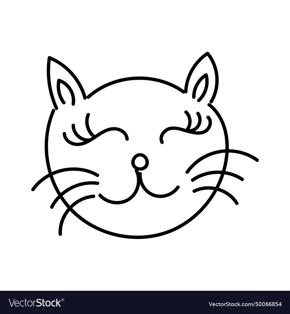 Funny cat face for prin Royalty Free Vector Image