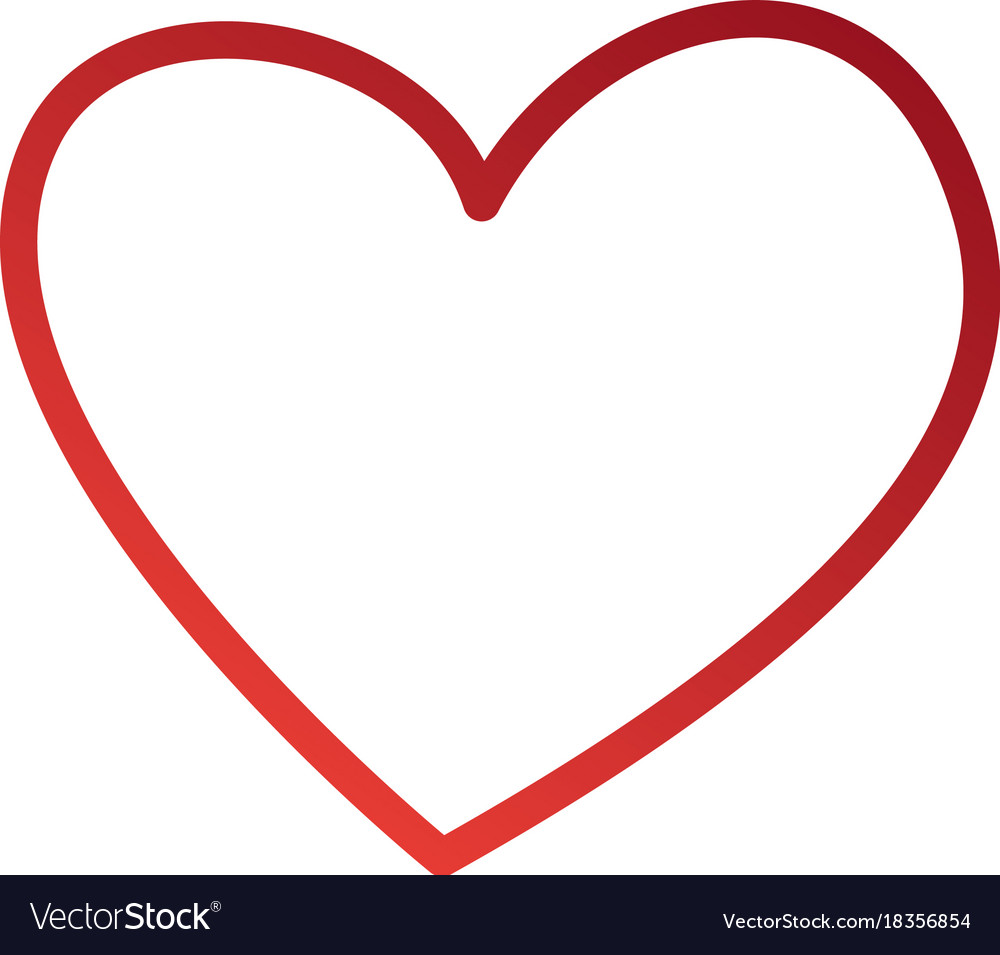 Heart love romance passion feeling sweet icon Vector Image