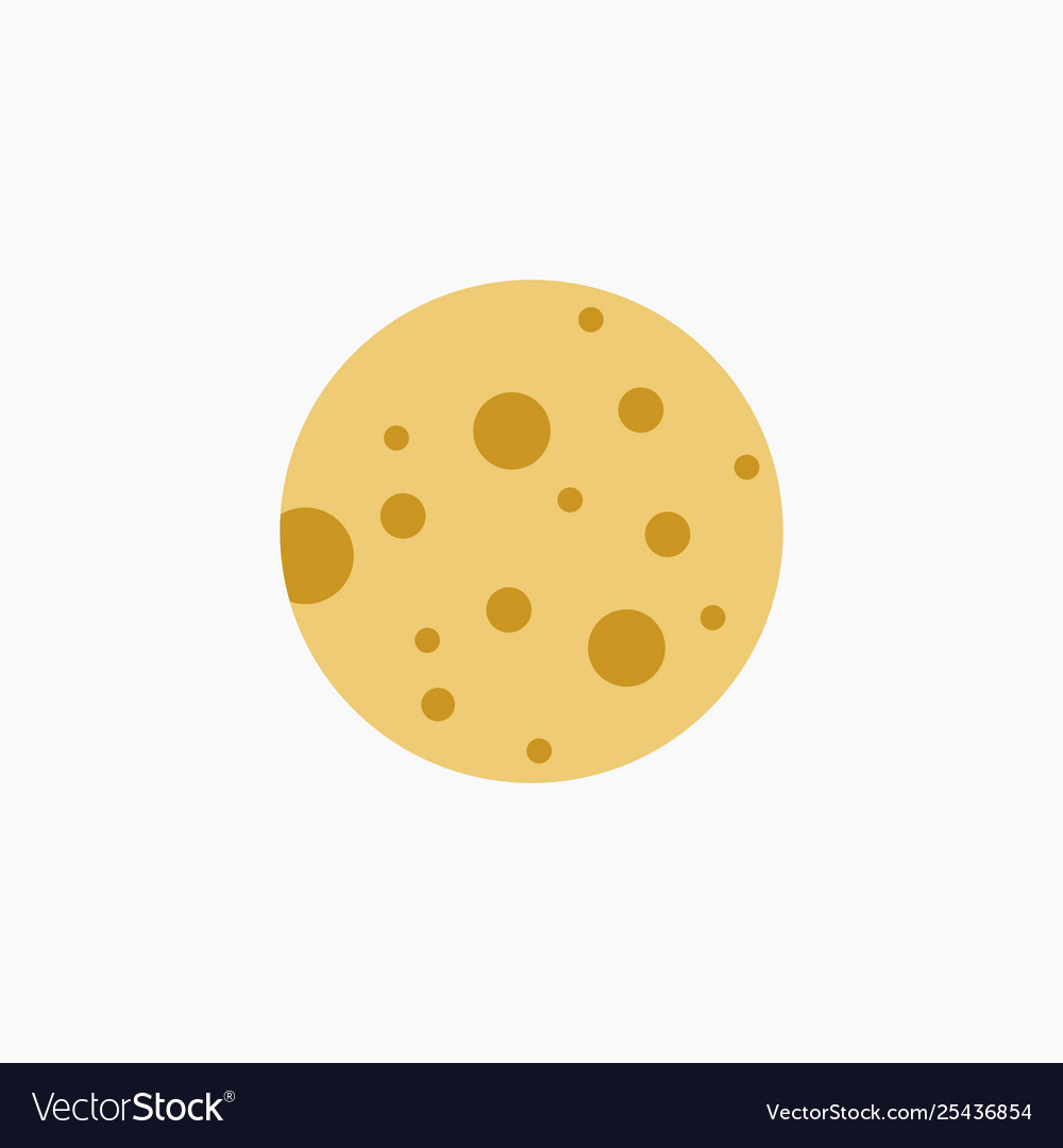 Moon icon flat