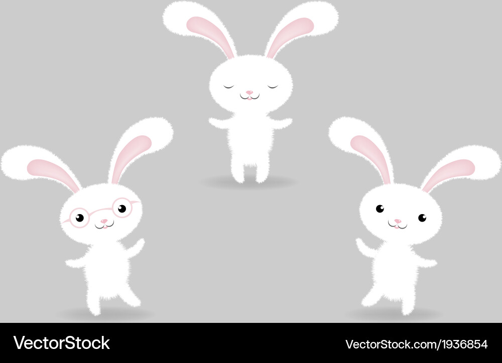 Rabbits Royalty Free Vector Image - VectorStock