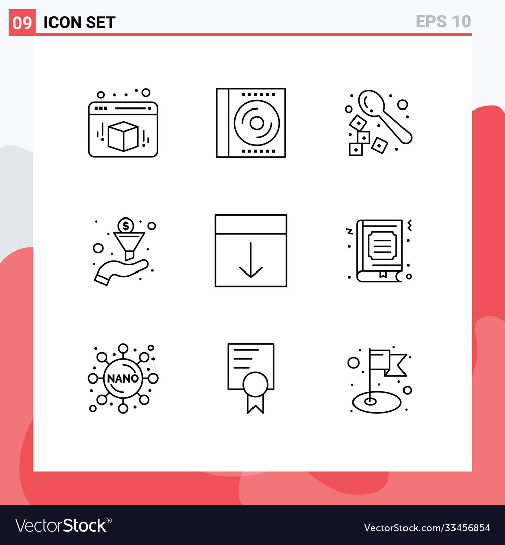 Set 9 outlines on grid for interface arrange