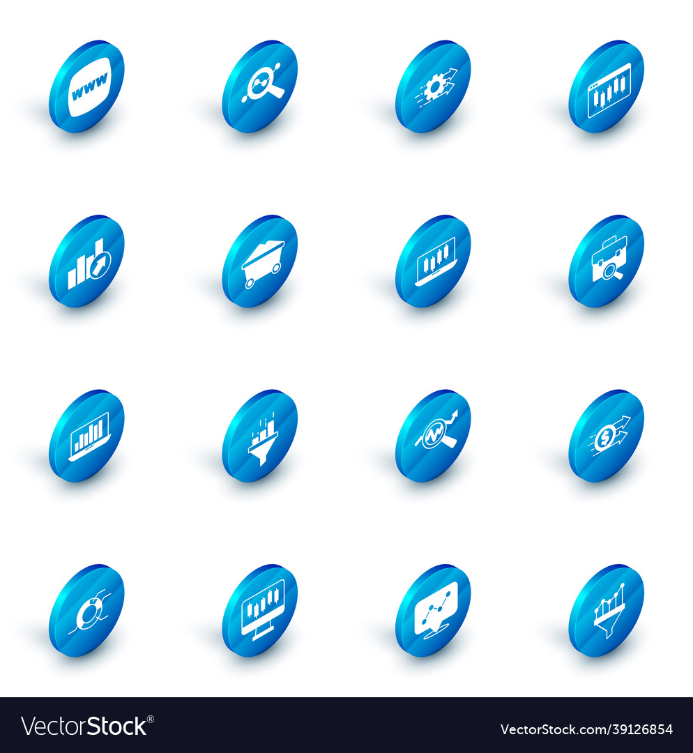 Set search data analysis time management browser Vector Image Set search data analysis time management browser
