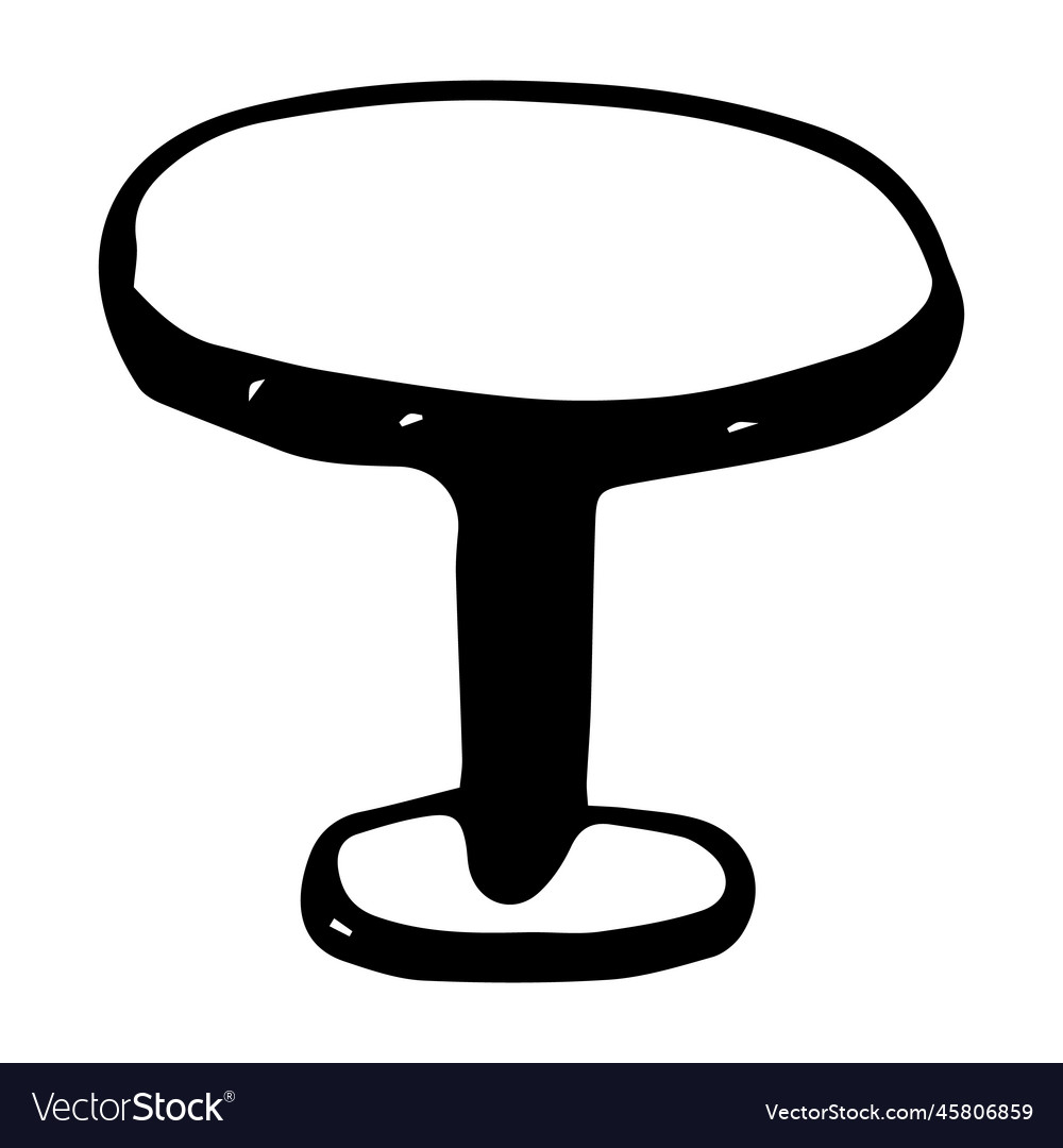 A black and white table Royalty Free Vector Image