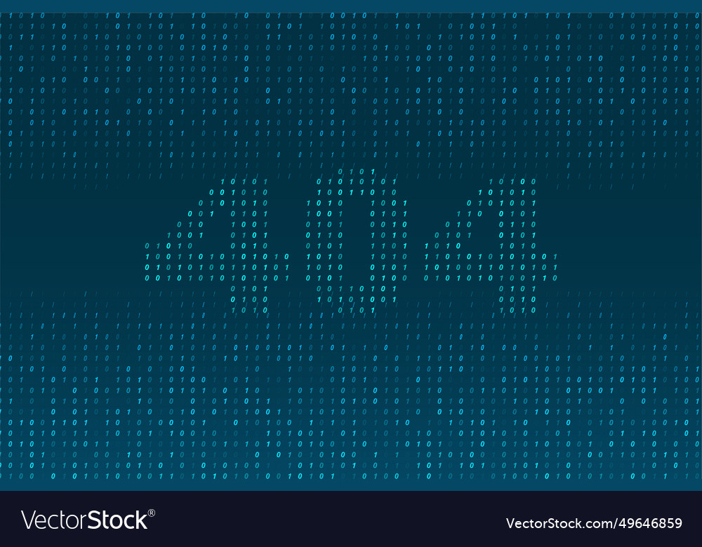 Abstract code as error 404 Vector Image Abstract code as error 404