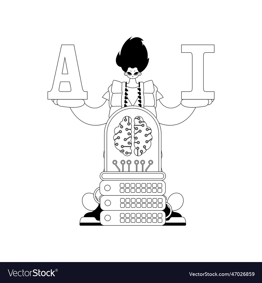 Ai guy and server in style with an theme