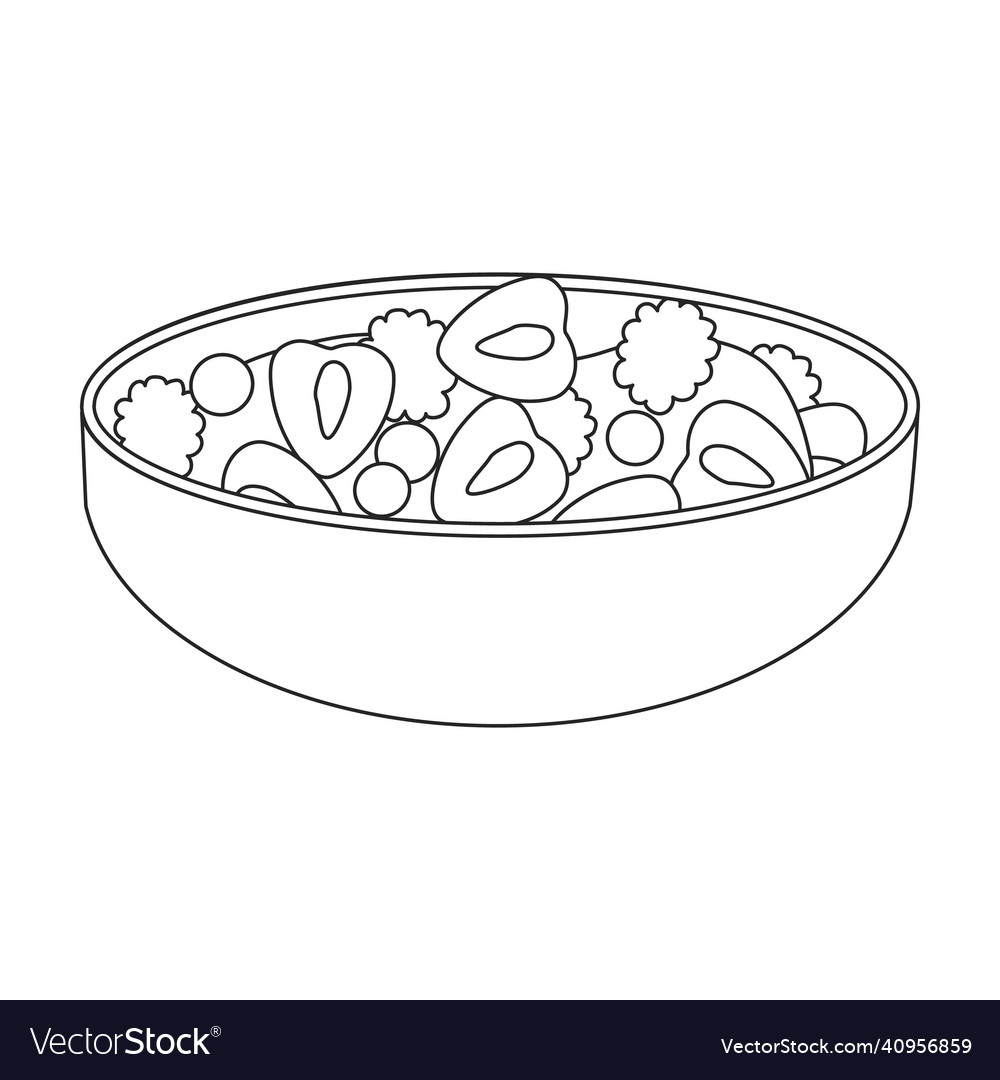 Bowl of fruit salad iconoutline