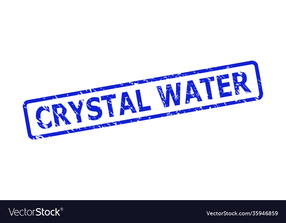 Crystal water stamp seal with distress surface