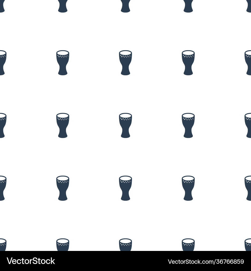 Drum icon pattern seamless white background Vector Image