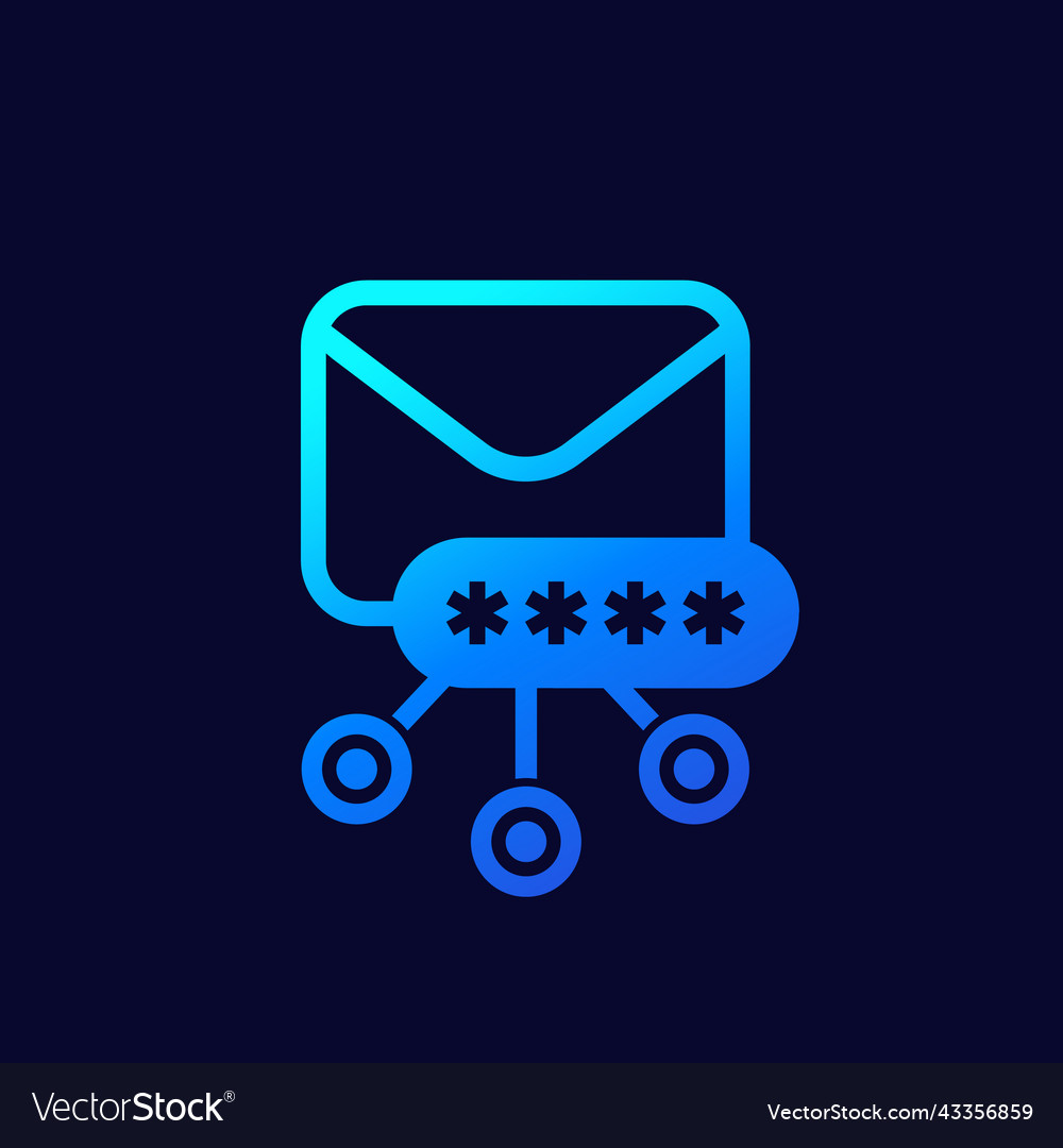 Email icon with a password