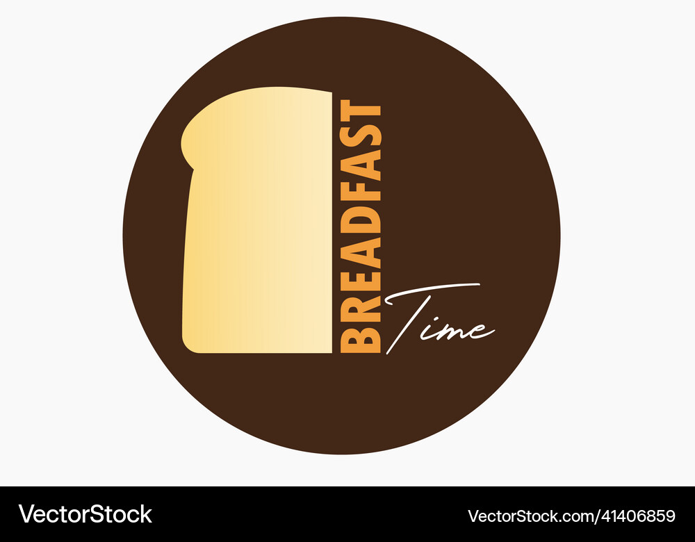 Healthy breakfast food logo Royalty Free Vector Image