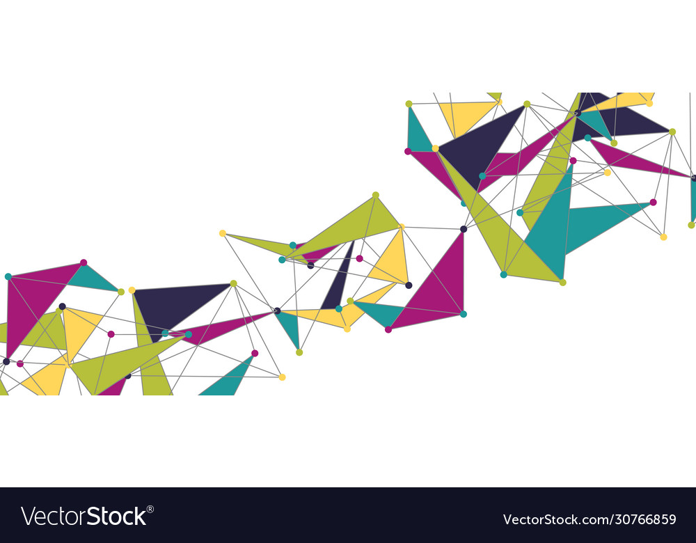 Line points connections triangular technology