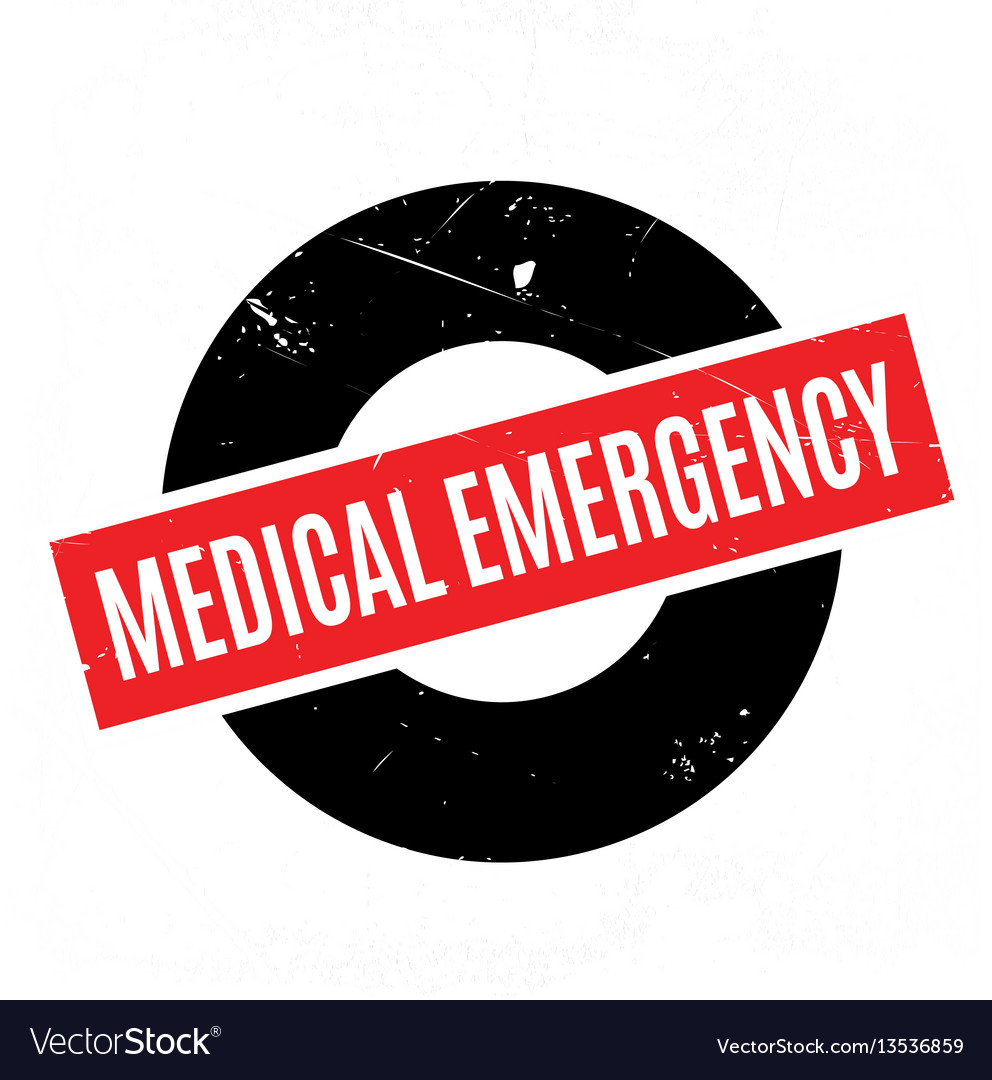 Medical emergency rubber stamp