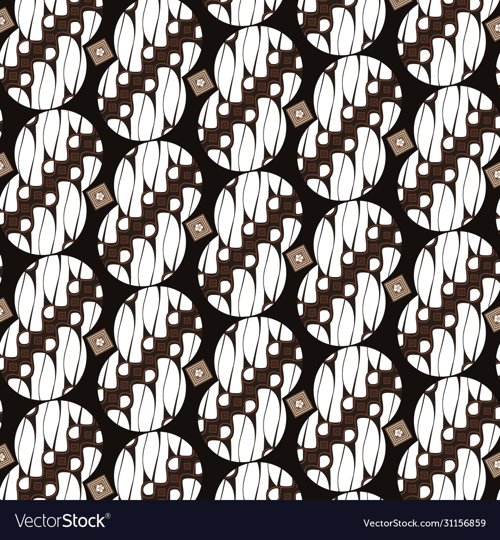 Modern motifs design on java batik with seamless vector image Modern motifs design on java batik with seamless