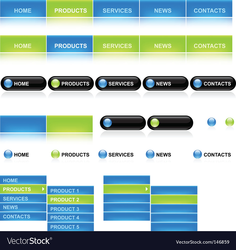 Modern Web Buttons & Icons