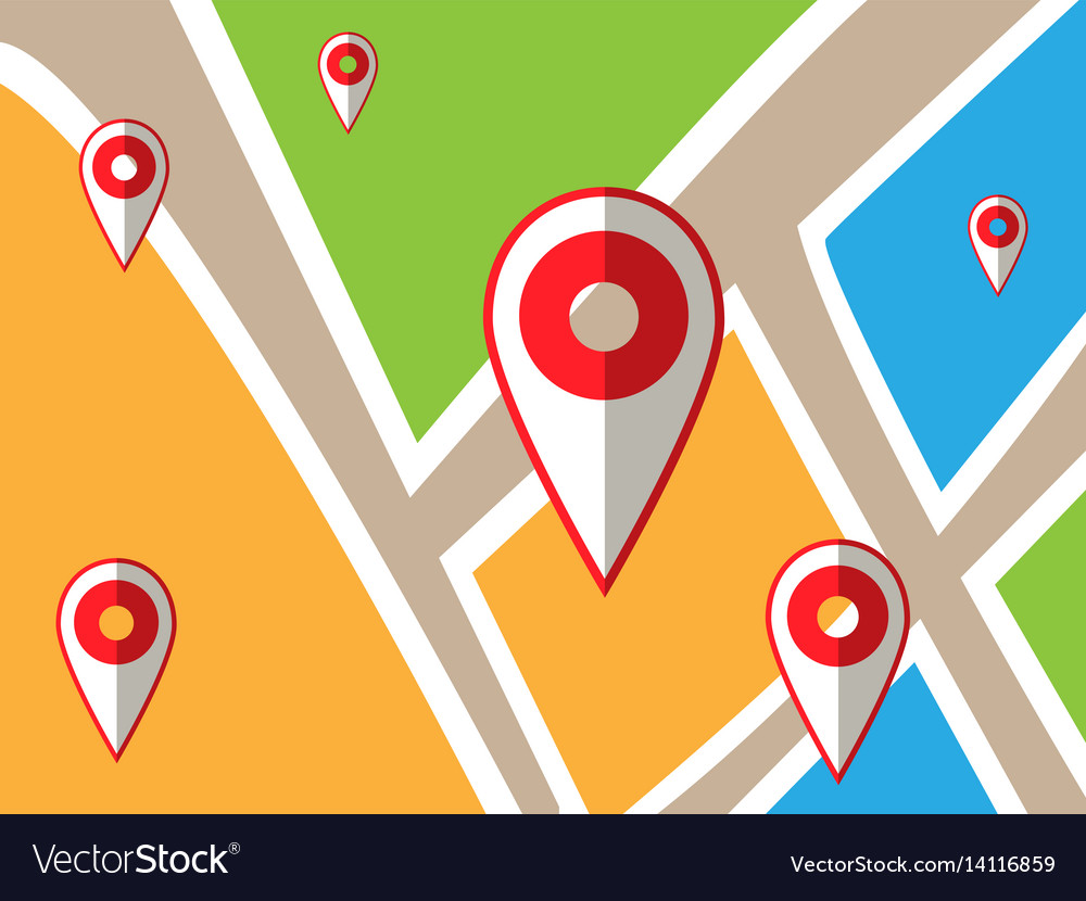 Navigator map with points journey concept design