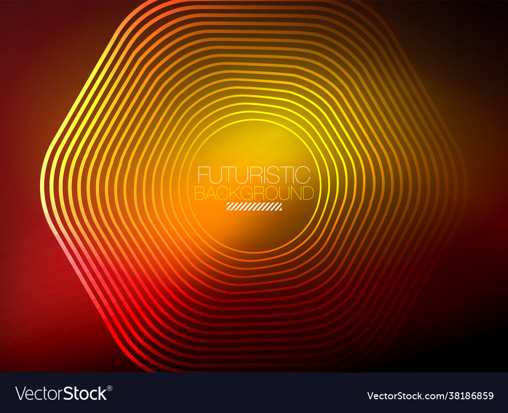 Neon color square shape lines abstract background Vector Image Neon color square shape lines abstract background