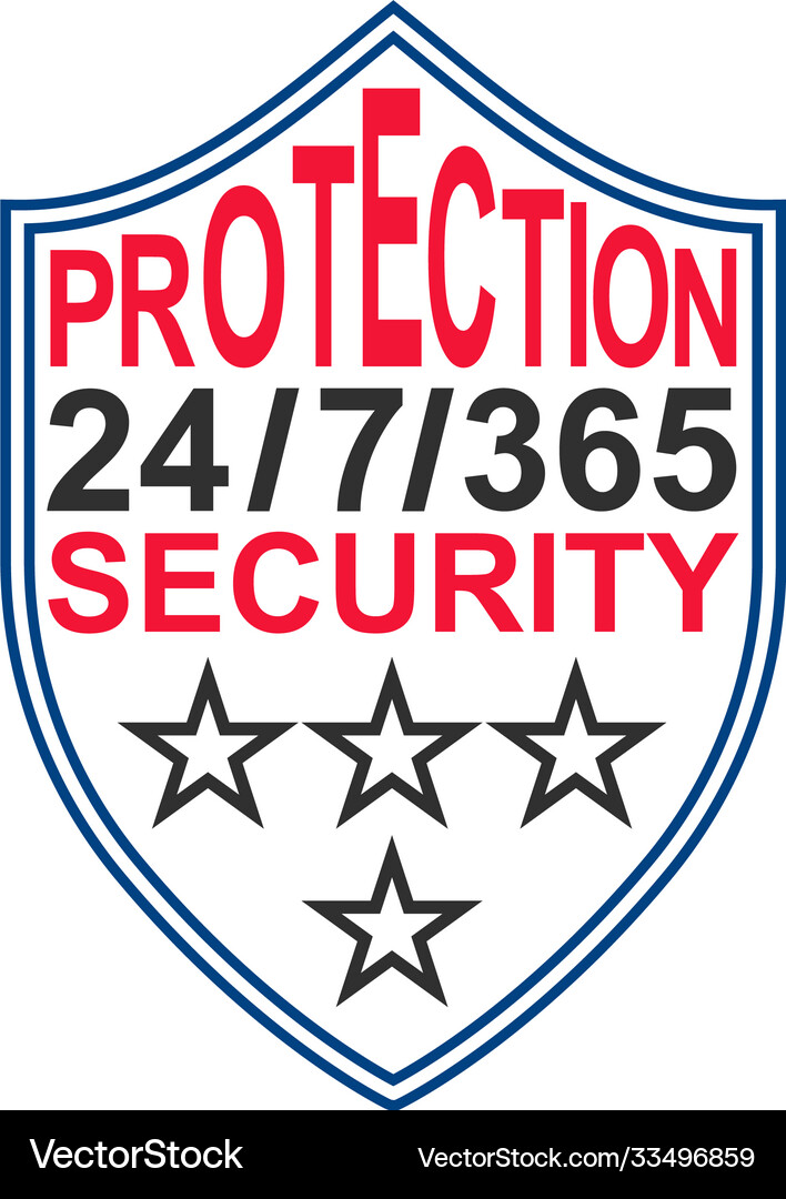 Protection & Security Shield Icon Royalty Free Vector