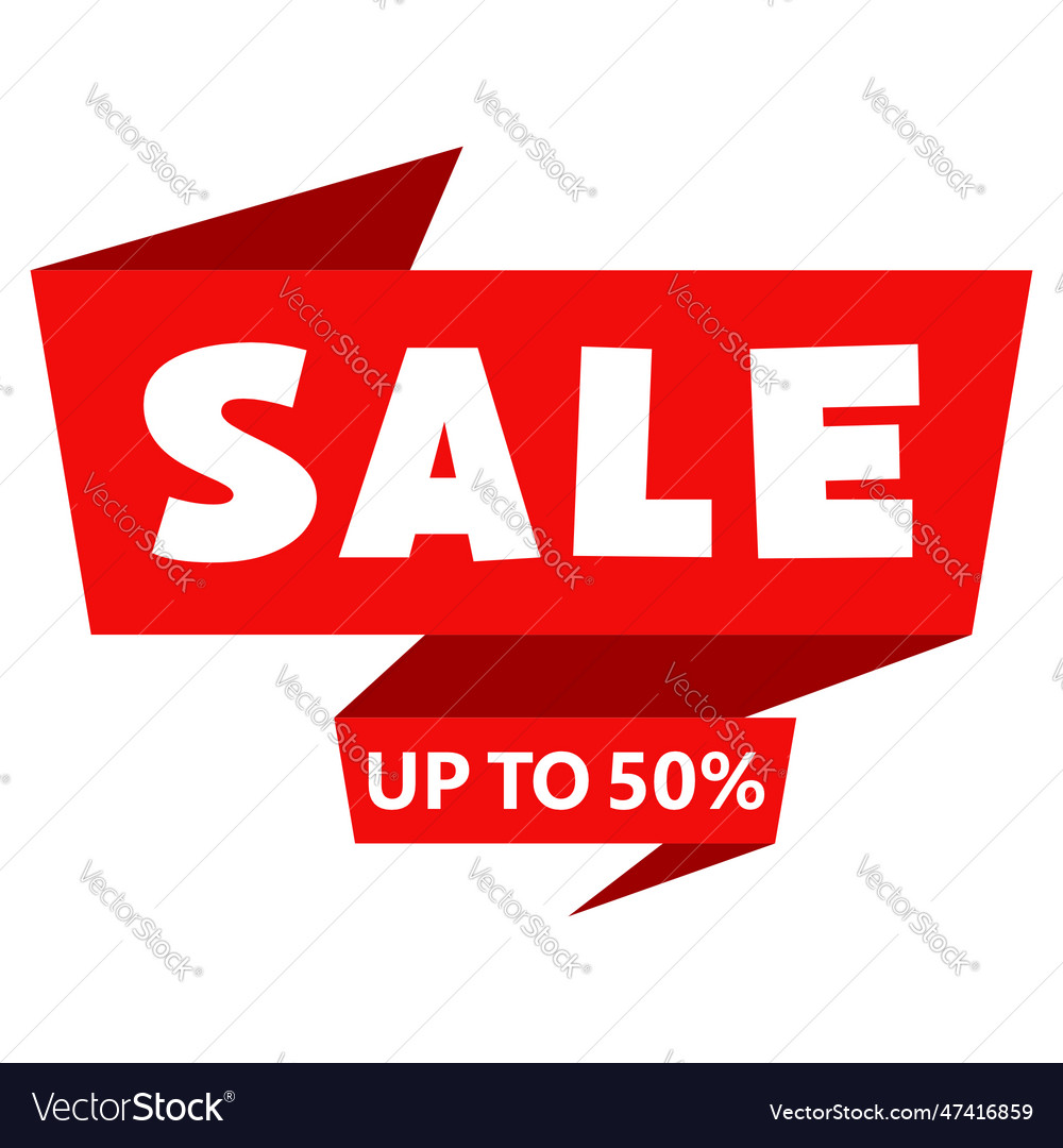 Red sale label Royalty Free Vector Image - VectorStock