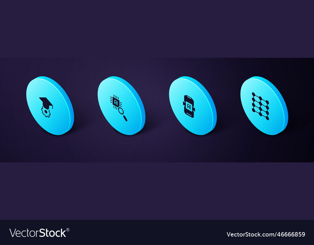 Set isometric neural network artificial vector image Set isometric neural network artificial