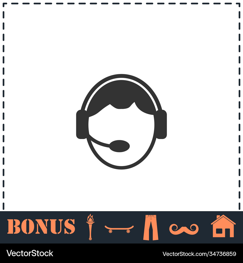 Support icon flat Royalty Free Vector Image - VectorStock