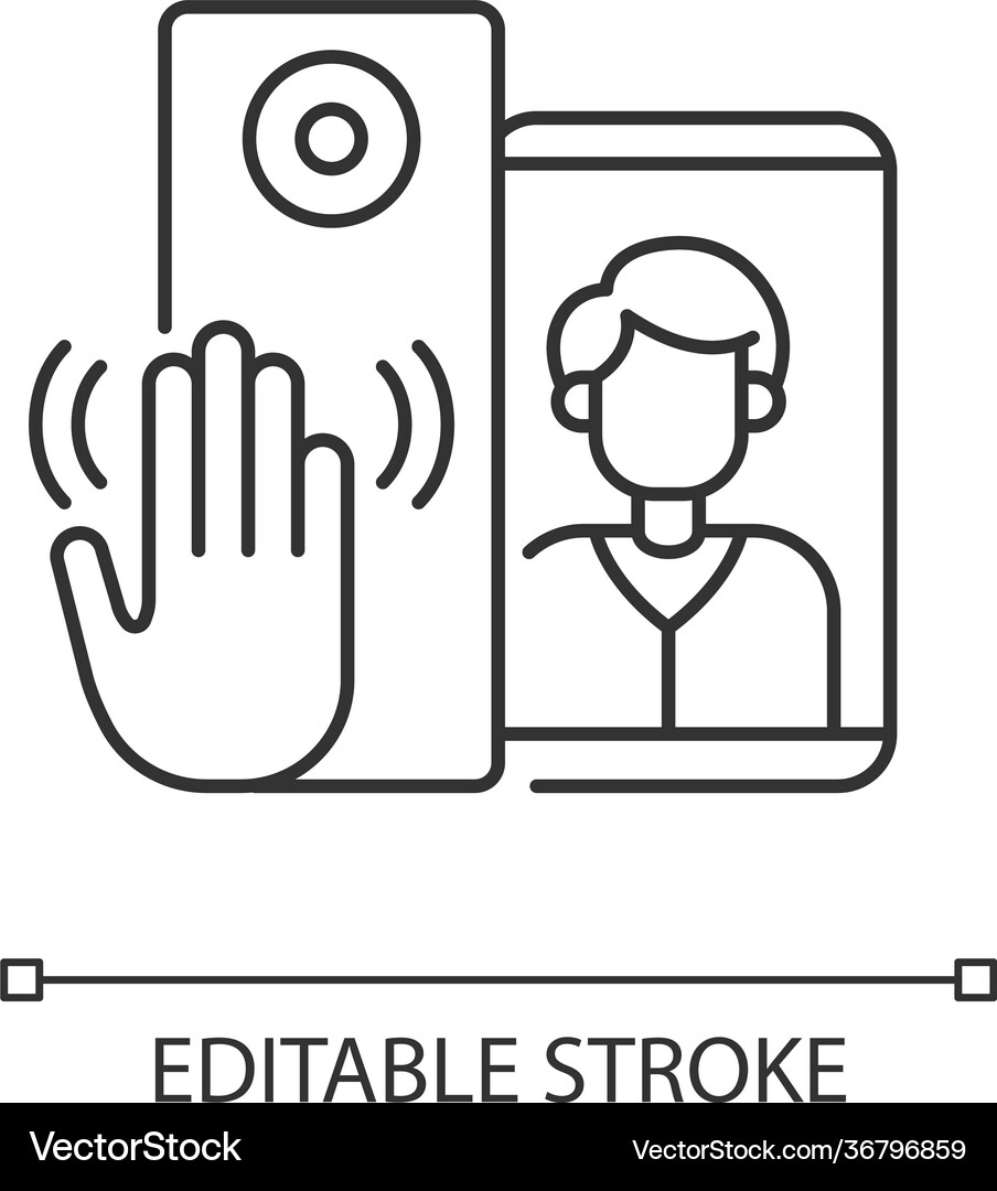 Video intercoms linear icon Royalty Free Vector Image