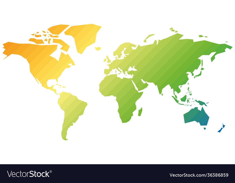 World map colorful stripes