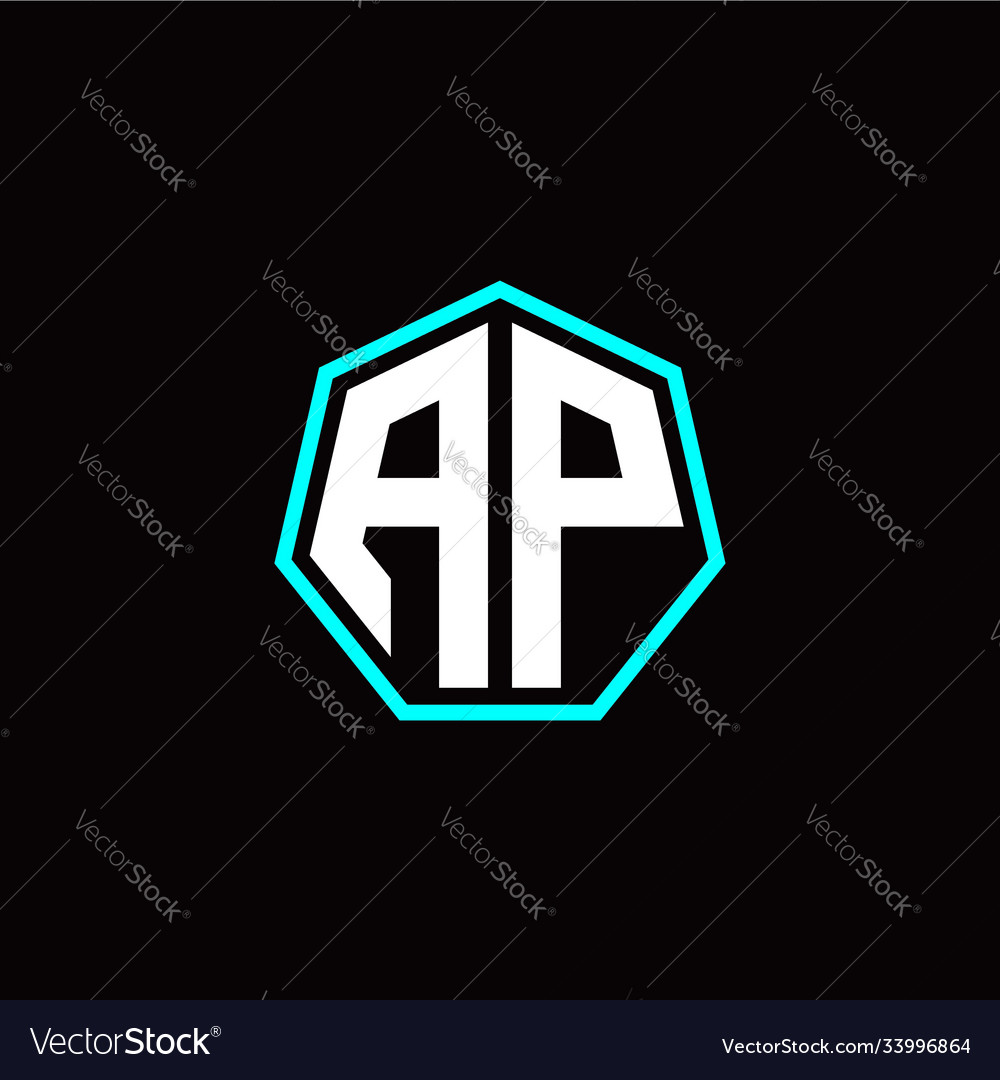 A p initials modern polygon logo template