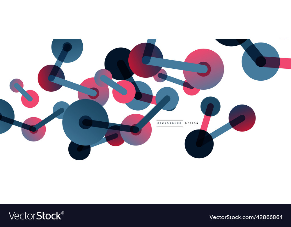 Abstract background round dots connected by lines vector image Abstract background round dots connected by lines