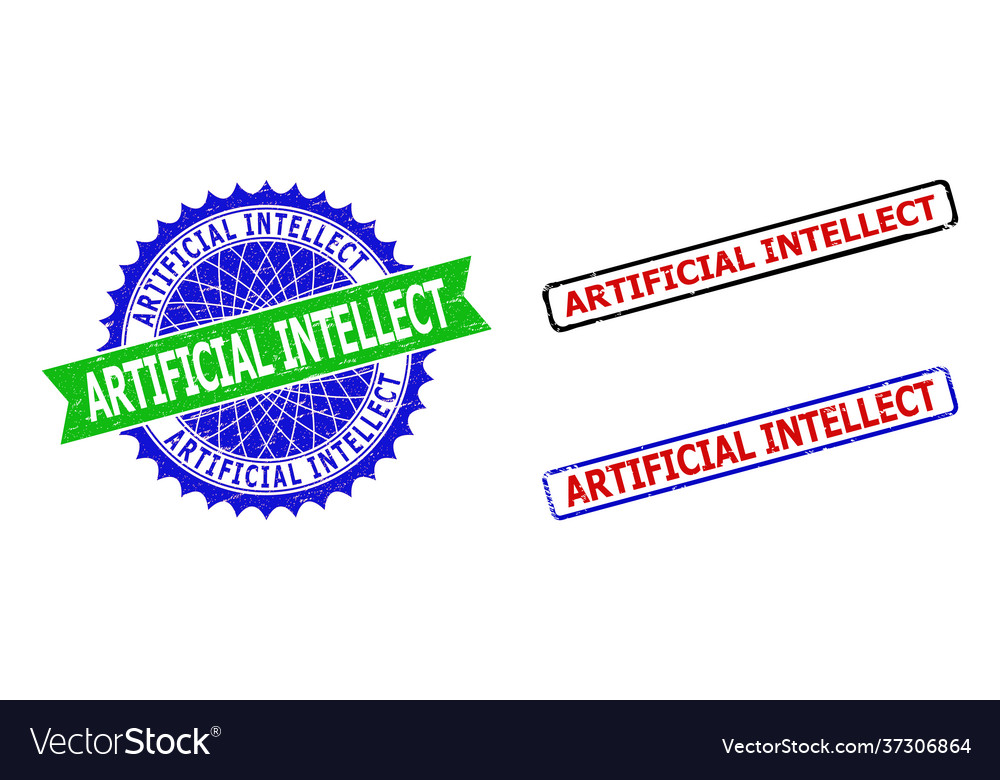 Artificial intellect rosette and rectangle bicolor