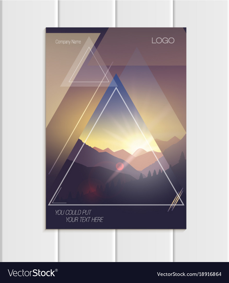 Brochure a5 or a4 format abstract uneven