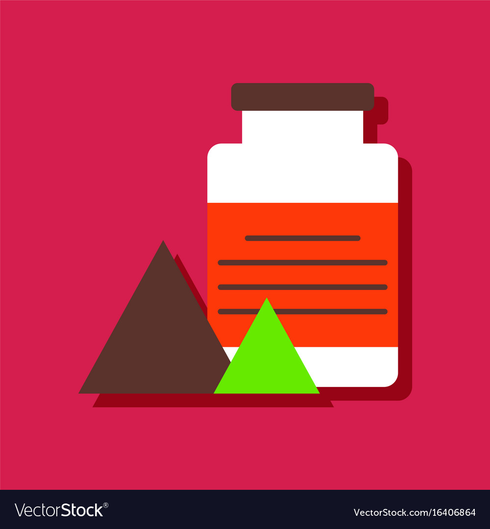 Flat icon design collection jar and pyramids