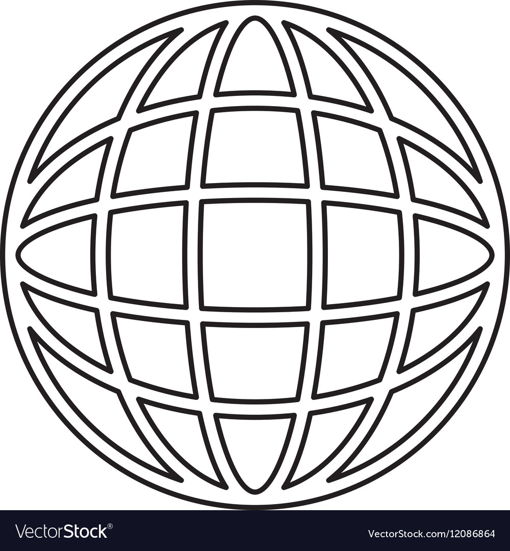 Global sphere symbol Royalty Free Vector Image