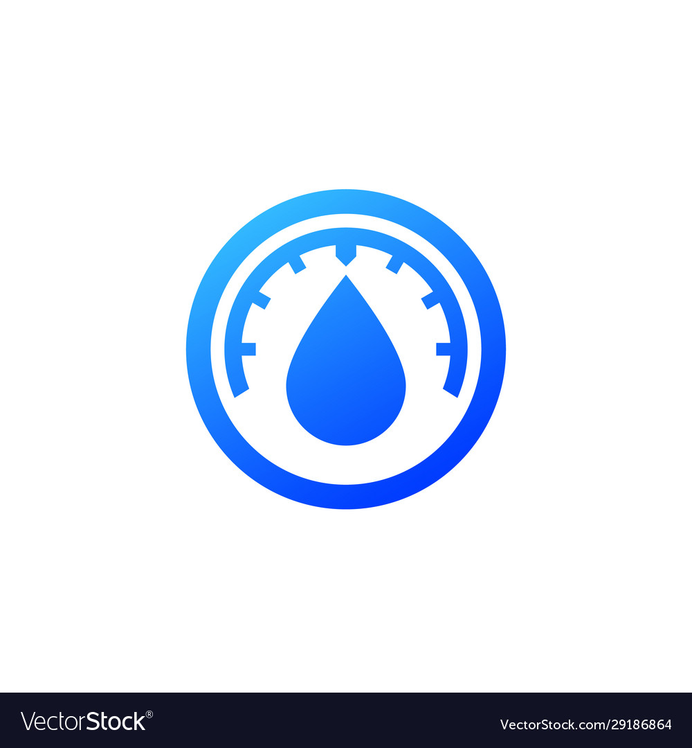 Humidity icon blue on white Royalty Free Vector Image