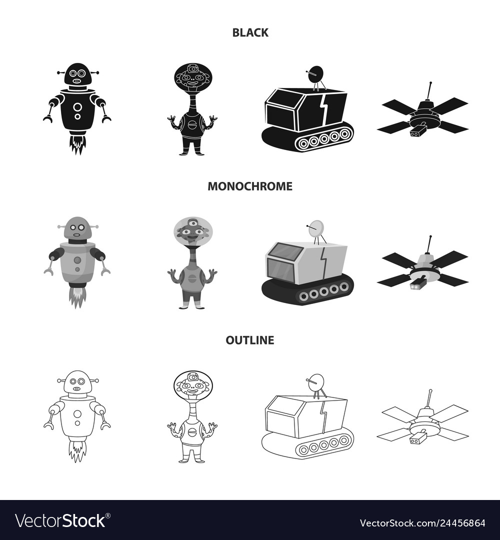 Isolated object of astronomy and technology symbol Vector Image Isolated object of astronomy and technology symbol