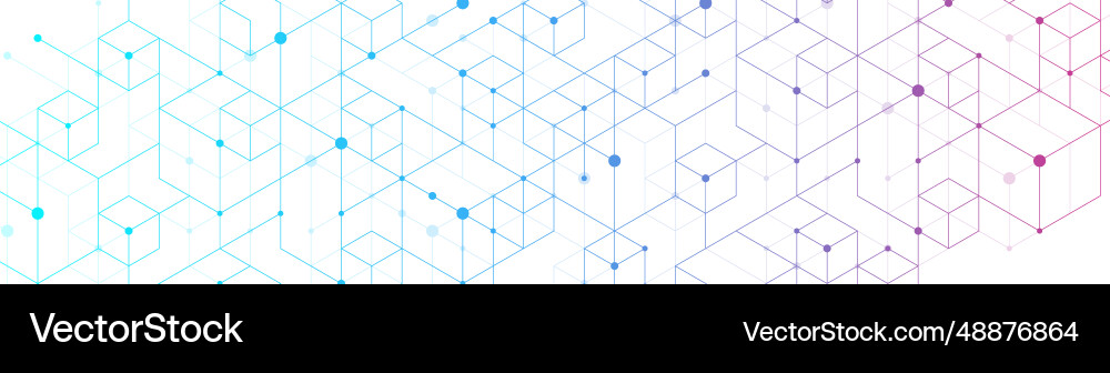 Modern technology with square Royalty Free Vector Image