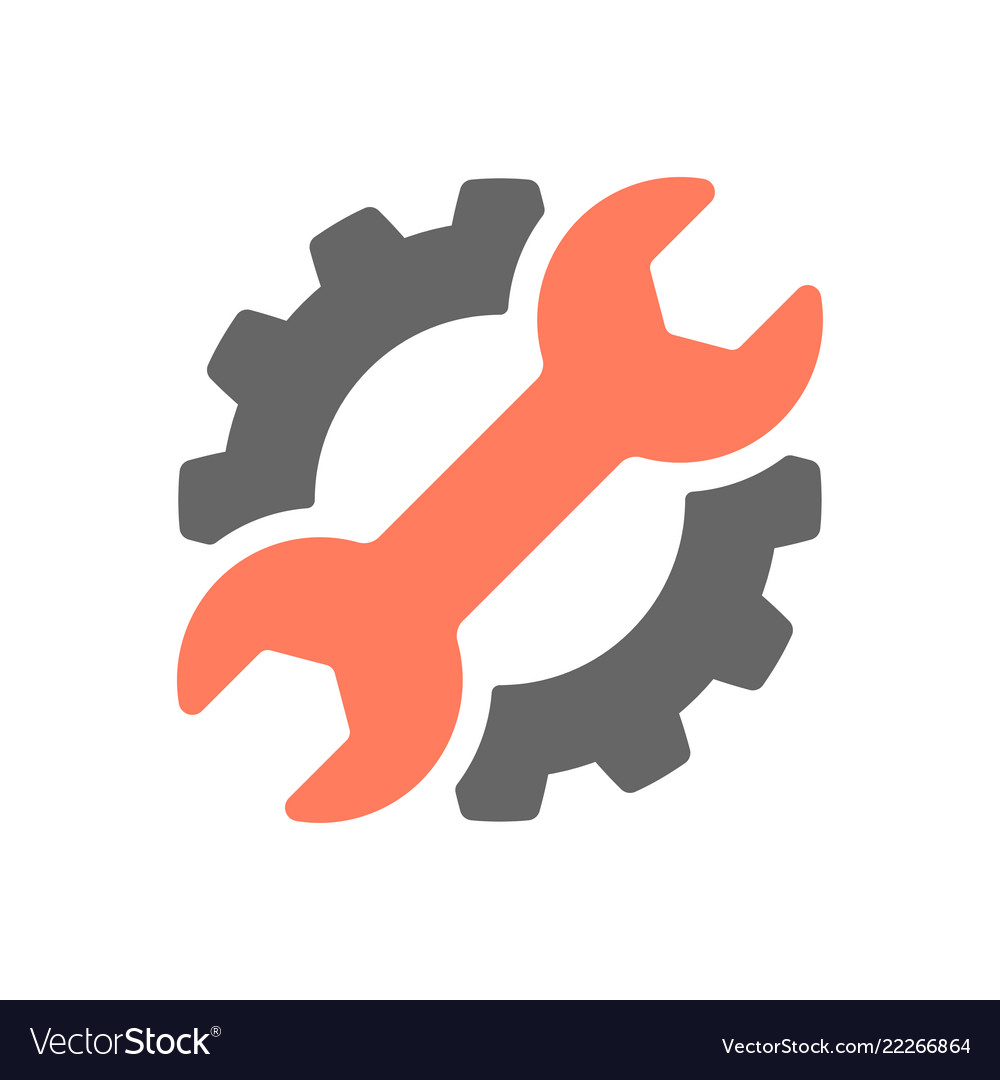 Repair control group service industry symbol Vector Image