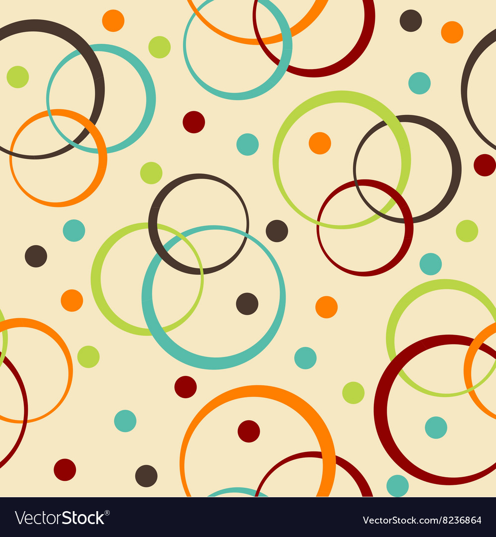 Retro background with circle and dots
