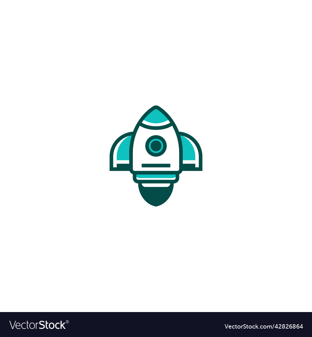 Rocket line icon linear style sign for mobile